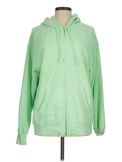 Pre-owned Tna Zip Up Hoodie In Green