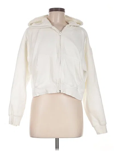 Pre-owned Tna Zip Up Hoodie In Ivory