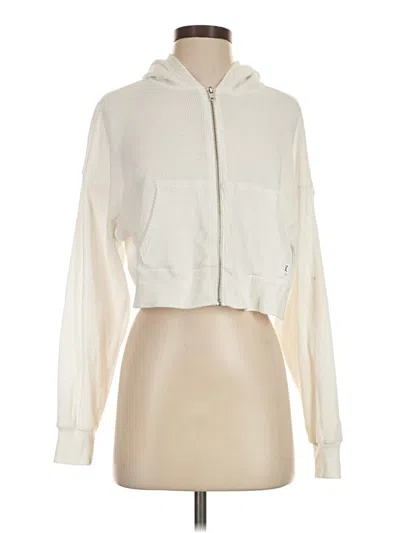 Pre-owned Tna Zip Up Hoodie In Ivory