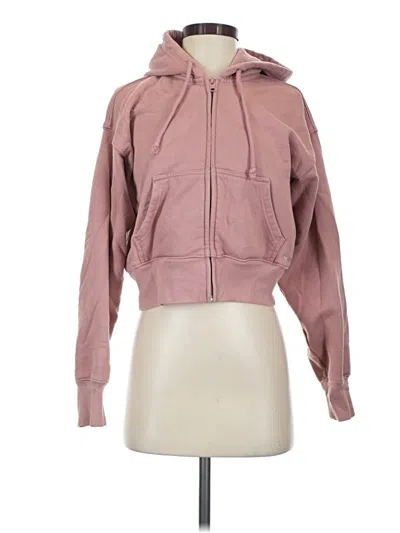 Pre-owned Tna Zip Up Hoodie In Pink