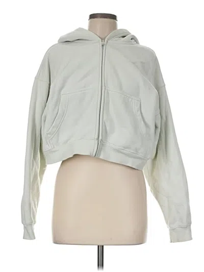 Pre-owned Tna Zip Up Hoodie In Silver