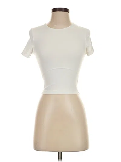 Pre-owned Tnaction Short Sleeve Turtleneck In Ivory