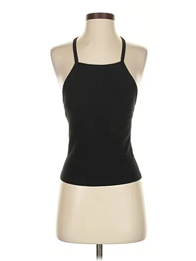 Pre-owned Tnaction Tank Top Black Halter Neckline Tops