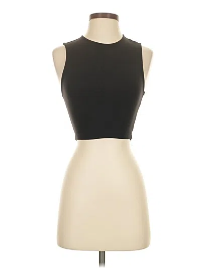 Pre-owned Tnaction Tank Top Black Halter Neckline Tops