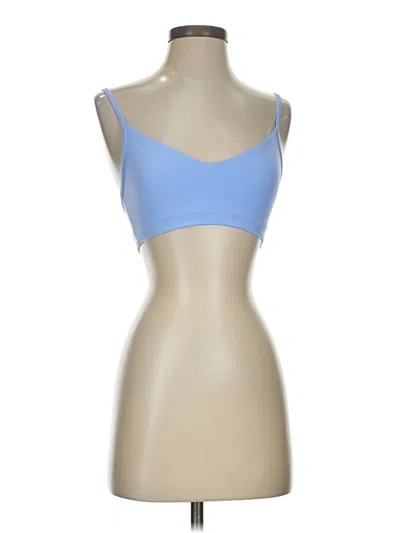 Pre-owned Tnaction Tank Top Blue Strapless Neckline Tops