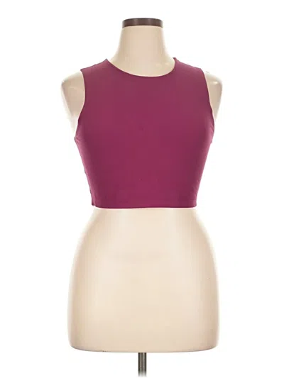 Pre-owned Tnaction Tank Top Burgundy Halter Neckline Tops