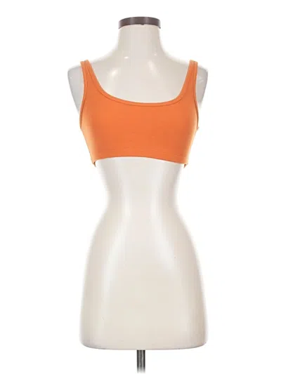 Pre-owned Tnaction Tank Top Orange Strapless Neckline Tops