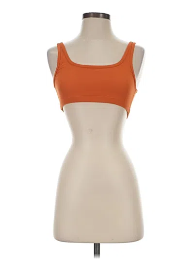 Pre-owned Tnaction Tank Top Orange Strapless Neckline Tops