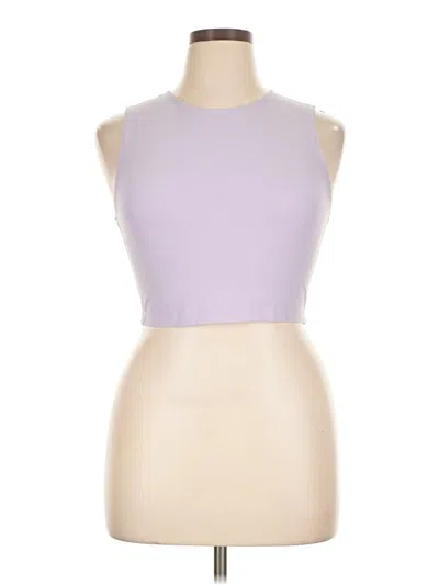 Pre-owned Tnaction Tank Top Purple Halter Neckline Tops
