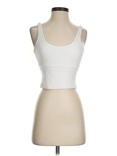 Pre-owned Tnaction Tank Top White Strapless Neckline Tops