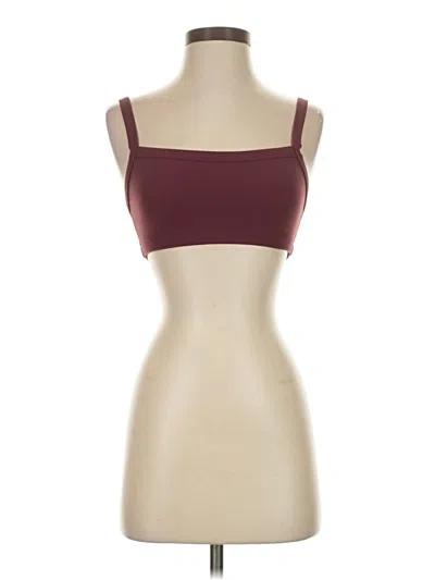 Pre-owned Tnaction Tube Top Burgundy Strapless Neckline Tops