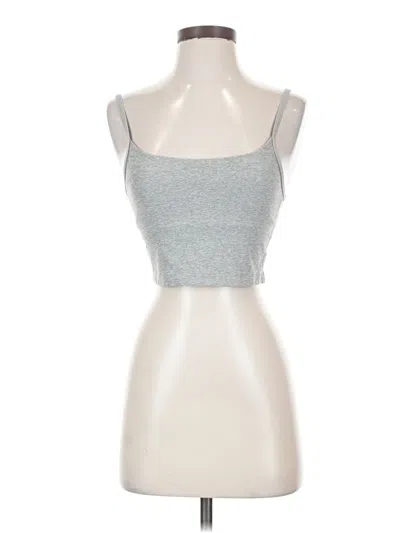 Pre-owned Tnaction Tube Top Silver Strapless Neckline Tops