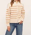 Tnr Zip Up Sweater In Oatmeal/camel In Multi
