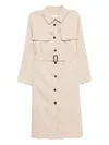 To B. By Agnès B. Belted-waist Trenchcoat In Neutral