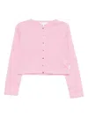 To B. By Agnès B. Border Compact Cardigan In Pink