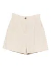 To B. By Agnès B. Canvas Shorts In White