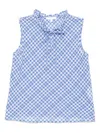 To B. By Agnès B. Checked Sleeveless Blouse