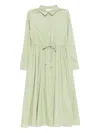 To B. By Agnès B. Drawstring Shirt Dress In Green