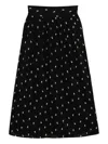 To B. By Agnès B. Floral-embroidered Skirt In Black