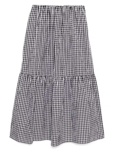 To B. By Agnès B. Gingham Ripple Checked Skirt