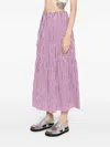 To B. By Agnès B. Gingham Ripple Checked Skirt