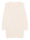 To B. By Agnès B. Logo Knitted Dress In Neutral