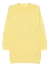 To B. By Agnès B. Logo Knitted Dress In Yellow