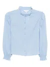 To B. By Agnès B. Ruffled Shirt In Blue