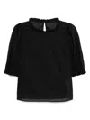 To B. By Agnès B. Scalloped Lace Blouse