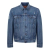 To Be Defined Levis Holes Lapel Denim Jacket For Men Blue