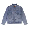 To Be Defined Men's Levis Lapel Pure Cotton Denim Jacket Blue