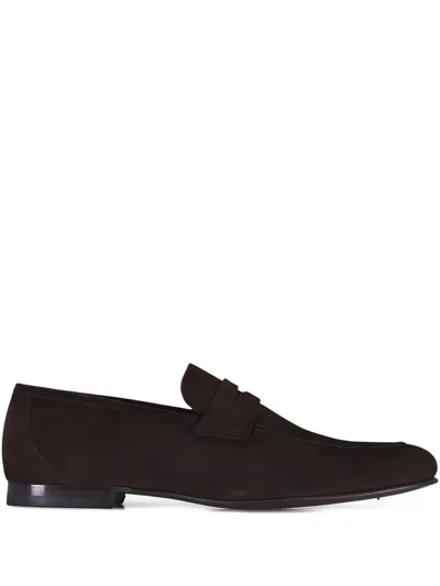 To Boot New York Aldrin Suede Loafers In Brown