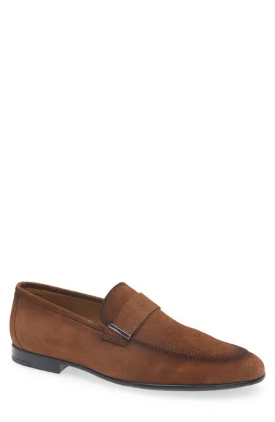 To Boot New York Blanton Suede Apron Toe Loafer In Brown