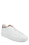 To Boot New York Knox Mens Leather Round Toe Casual And Fashion Sneakers In White/tan Leather