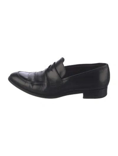 Pre-owned To Boot New York Leather Dress Loafers In Black/blue