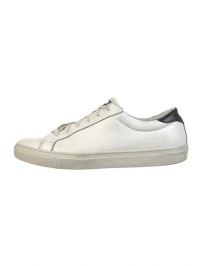 Pre-owned To Boot New York Leather Printed Sneakers In White