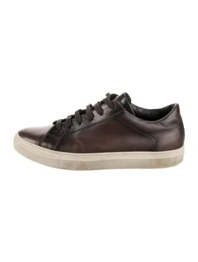 Pre-owned To Boot New York Leather Sneakers In Brown