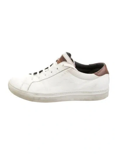 Pre-owned To Boot New York Leather Sneakers In Brown/neutrals