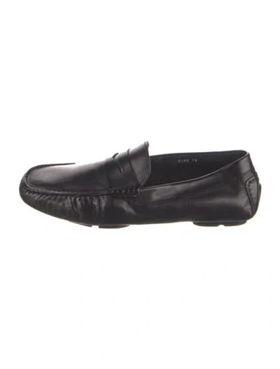 Pre-owned To Boot New York Leather Whipstitch Trim Drivers In Black