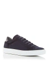 To Boot New York Men's Derrick Low Top Sneakers In Navy Blue Suede