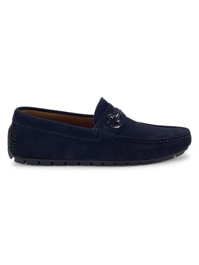 To Boot New York Men's Hart Suede Moccasin Driving Loafers In Blue
