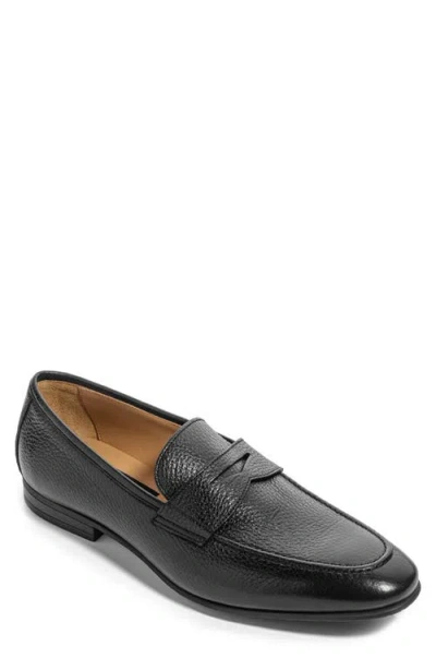 To Boot New York Merritt Pebbled Leather Penny Loafer In Black