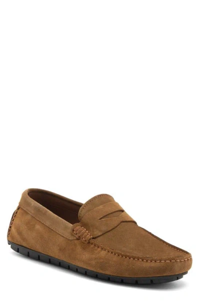 To Boot New York Milford Penny Loafer In Suede Sigaro