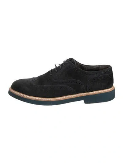 Pre-owned To Boot New York Suede Brogues In Black/blue