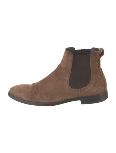 Pre-owned To Boot New York Suede Chelsea Boots In Brown