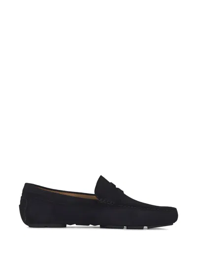 To Boot New York Suede Driver Loafers In Blue