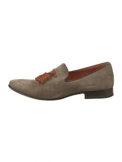 Pre-owned To Boot New York Suede Tassel Accents Loafers In Neutrals