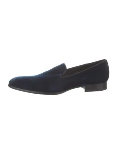 Pre-owned To Boot New York Velvet Slippers In Blue