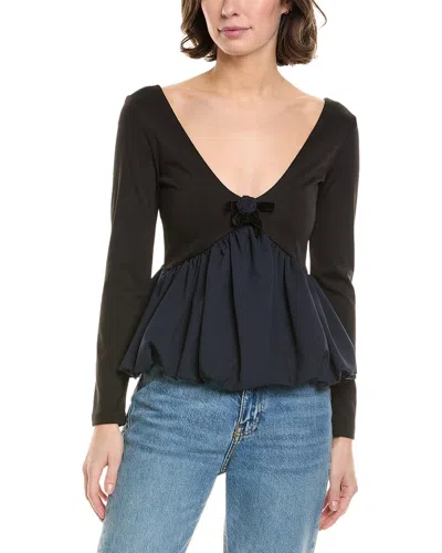 TO MY LOVERS BUBBLE HEM TOP