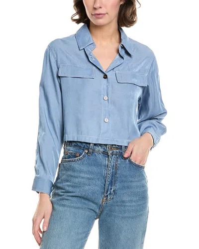To My Lovers Cropped Shirt In Blue